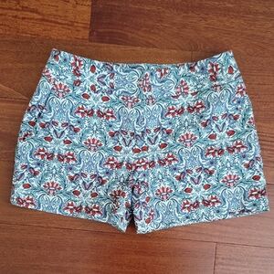 LOFT Floral Women's Shorts - Blue and Red